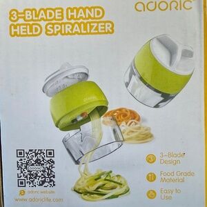 NEW HANDHELD SPIRALIZER 3-IN-1 ADORIC VEGETABLE SLICER SPIRAL CUTTER SPAGHETTI